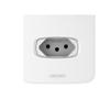 Imagem de Conjunto Alumbra Gracia 4X2 Branco Com Placa 1 Simples + 1Tomada 85329