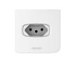 Imagem de Conjunto Alumbra Gracia 4X2 Branco Com Placa 1 Simples + 1Tomada 85329