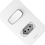 Imagem de Conjunto Alumbra Gracia 4X2 Branco Com Placa 1 Simples + 1Tomada 85329