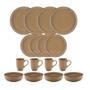 Imagem de Conjunto Aparelho De Jantar Completo 16 Peças Cerâmica Porcelana Oxford Flat Ocre