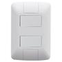 Imagem de Conjunto Aria com 2 Interruptores Simples 6A 250V Branco Tramontina