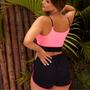 Imagem de Conjunto Aurora Cropped Suplex + Short Tactel