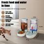 Imagem de Conjunto automático de comedouro e bebedouro para animais de estimação de 3,8 litros para animais de estimação pequenos e médios