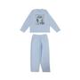 Imagem de Conjunto Azul Bebe Agasalho Infantis Juvenil Masculino Plush Inverno