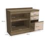 Imagem de Conjunto Balcão 2 portas 3 gavetas com tampo CB1043 Linha Curve Kappesberg