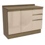 Imagem de Conjunto Balcão 2 portas 3 gavetas com tampo CB1043 Linha Curve Kappesberg