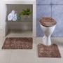 Conjunto Banheiro Tapete Macio 3 Peças Antiderrapante Classic Nude - Tapete Oásis Imagem de Conjunto Banheiro Tapete Macio 3 Peças Antiderrapante Classic Nude