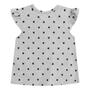 Imagem de Conjunto Bata de Bolinha e Shorts Listrado com Faixa