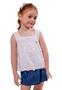 Imagem de Conjunto bata em laise diferenciado com flores em 3D Branco Vigat