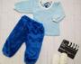 Imagem de Conjunto Bebê 1 A 4 Meses Roupa Inverno Bebê Calça Pelúcia