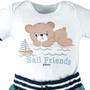 Imagem de Conjunto bebê body urso bermuda glinny