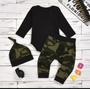 Imagem de Conjunto bebê camuflado com touca
