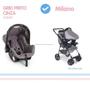 Imagem de Conjunto Bebê Conforto Grid Preto Cinza Com Base - Galzerano