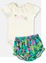 Imagem de Conjunto Bebê Feminino Body com Babadinho  e Short Floral Up Baby