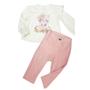 Imagem de Conjunto Bebê Feminino Kukiê Bata e Calça Gatinha Bege-72304