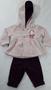 Imagem de Conjunto bebe infantil com casaquinho Moletom flanelado ursinho Have Fun