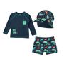 Imagem de Conjunto Bebe Infantil Sunga Camisa Praia Proteção Solar Fps