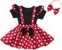 Imagem de Conjunto Bebê Jardineira Minnie Baby Vermelha com 3 Peças