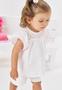 Imagem de Conjunto Bebê Menina Bata E Short Laise Off White Mundo Cinti