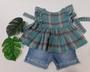 Imagem de Conjunto Bebe Menina Shorts Jeans + Blusa Luxo D+ Baby 60016