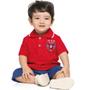 Imagem de Conjunto Bebê Menino Camisa Pólo e Bermuda Oxford E Cinto 3 peças Tam P a G - Angerô