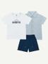 Imagem de Conjunto Bebê Menino Camiseta Authentic, Bermuda E Camisa Branco Divertto