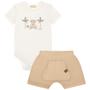 Imagem de Conjunto Bebê Milon Body em Cotton e Bermuda em Moletom