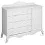 Imagem de Conjunto berço com capitonê branco e comoda realeza canaã