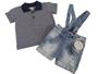 Imagem de Conjunto Bermuda Suspensório + Camisa Bebê Menino DTuiá 2543