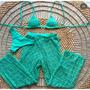 Imagem de conjunto biquíni com calça saída de praia