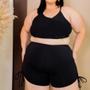 Imagem de Conjunto Biquini Plus Size e Short com Cordão ao lado Top Trançado