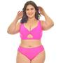 Imagem de Conjunto  Biquini Plus Size Liso Pink Confortável Verão Tendência