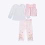 Imagem de Conjunto Blusa Bata Manga Longa, Colete em Pelo Liso e Legging em Termoskin Peluciado Infantil Feminino Infanti 71942