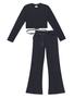 Imagem de Conjunto Blusa Com Amarração E Calça Flare Preto Catavento
