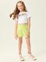 Imagem de Conjunto Blusa Com Amarração E Short Branco E Verde Abrange