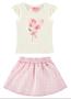 Imagem de Conjunto Blusa Cotton e Saia em Tule Vichy 67264 - Milli&Nina