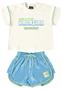 Imagem de Conjunto Blusa Cropped e Short Infantil Gloss