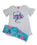 Imagem de Conjunto Blusa e Capri TMX  Super Girl /Mescla Verde Floral / Tamanho 6