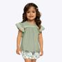 Imagem de Conjunto Blusa e Shorts Verde Infantil Feminino Milon 2000386