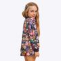 Imagem de Conjunto Blusa em Canelado Maui com Shorts e Casaco em Malha Floral Feminino Infanti 71007