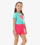 Imagem de Conjunto Blusa Estampada Coração E Short Rovi Kids Azul