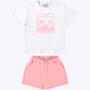 Imagem de Conjunto Blusa Manga Curta e Shorts Moletinho Infantil Menina Have Fun 28936