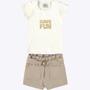 Imagem de Conjunto Blusa Manga Curta e Shorts Sarja Infantil Menina Have Fun 28941