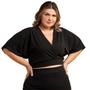 Imagem de Conjunto Blusa Morcego + Saia Midi Modeladora Canelada Lápis Feminino