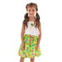 Imagem de Conjunto Blusa Regata Elástico e Saia Flores Tricoline com Short Cotton Up Baby