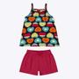 Imagem de Conjunto Blusa Regata Estampada e Shorts Liso Infantil Menina Kyly 1000534