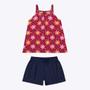 Imagem de Conjunto Blusa Regata Estampada e Shorts Liso Infantil Menina Kyly 1000534