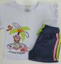 Imagem de CONJUNTO BLUSA VAMOS RELAXAR/SHORTS JACA LELE Branco