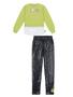 Imagem de Conjunto Blusão Com Camisa E Legging Amarelo Neon E Preto Catavento