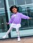 Imagem de Conjunto Blusão Com Camisa E Legging Lilás E Prata Catavento